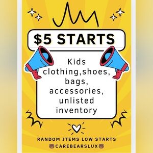 $5 Start! Live notification! Carebearslux is live! Unlisted inventory! 🐻